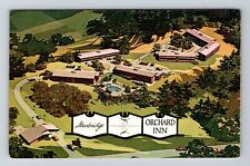Sturbridge MA-Massachusetts Aerial Orchard Inn Antique Vintage Souvenir Postcard picture
