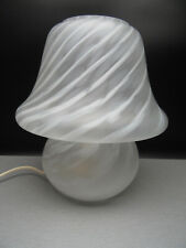 W405 ⭐⭐Vintage Mushroom Table Lamp Glass One-Piece Height Approx. 10 3/8in ⭐⭐ picture