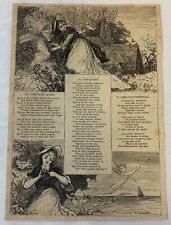 1879 magazine poem+engraving ~ FAIRY QUEEN/QUEST/FAY'S FAREWELL picture