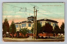Long Beach CA-California, Atlantic Avenue School Antique Vintage c1915 Postcard picture