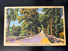 1955 Greetings from Lowbanks Ontario Canada Postcard Vintage picture