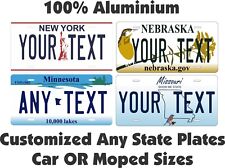 Any State Any Text License Plate Personalized Custom Auto Car Moped Mini Tag picture