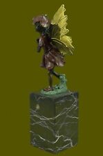 Butterfly Angel Nymph Fairy Fantasy Art Elegant Bronze Marble Statue Gift Decor picture