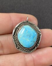 Vintage Navajo Native American Sterling Silver Royston Turquoise Pendant picture
