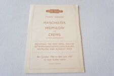 1956 Manchester Wilmslow Crewe British Rail Passenger Railway Timetable picture