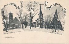 GROTON NY - First Baptist Church, Methodist Church and Congregational Church picture