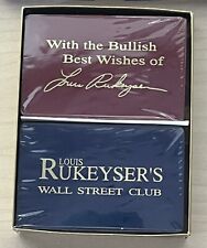 VINTAGE Louis Rukeyser's  WALL STREET CLUB Playing Cards 2 Decks picture
