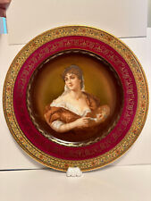 REMBRANDT, CZECHOSLOVAKIA, CABINET PLATE, WOMAN WITH ARTIST PALETTE, Hand Ptd picture