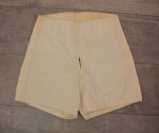 VTG Men's 1940s Post WW2 British Navy White Button Fly Shorts Sz 4 40s WWII picture