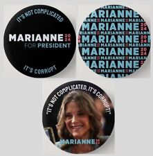Marianne Williamson President 2024 Pinback Buttons LOT Set Political 2.25
