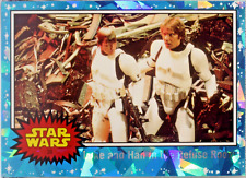 2022 Topps Chrome Star Wars Sapphire Luke and Han in the Refuse Room #38 picture