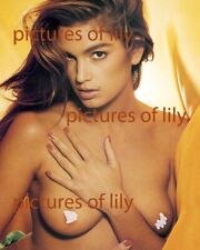 SEXY 8x10 glossy photo Cindy Crawford 1980s picture