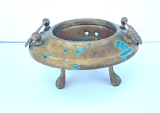 Unpolished Antique 19th Century  Spanish Copper and Brass Brazier As Found Cond. picture
