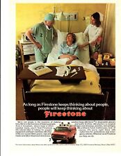 Firestone Tire Print Ad 1976 Ambulance Hospital Latex Vinyl Plastics picture