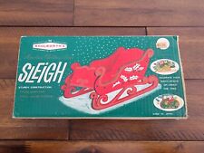 Woolworth's Vintage Folding Wooden Sleigh Green  With Original Box picture