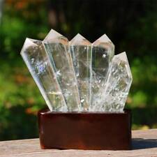 3.63LB Top Natural Clear Quartz Crystal Obelisk Reiki Heal Crystal Wand Point picture