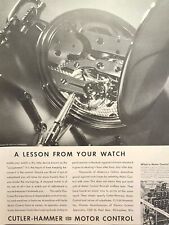 Cutler-Hammer Motor Control Milwaukee WI Pocket Watch Vintage Print Ad 1936 picture