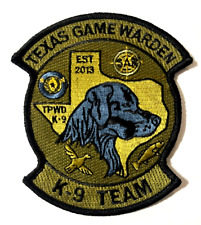 TEXAS GAME WARDEN K-9 TEAM PATCH (PD9) CANINE picture