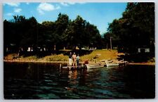 Lake Miltona Minnesota~Evergreen Inn Cabins~Family Fishing on Dock @ Resort~1967 picture