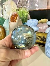 Labradorite Sphere Crystal Fire Ball Sphere Healing Crystals Yoga Orb Ball 3.5”D picture