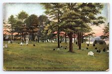 Postcard West Brookfield Massachusetts Indian Burial Ground Cemetery picture