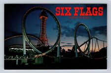 Arlington TX-Texas, Six Flags Over Texas, Roller Coaster Vintage Postcard picture