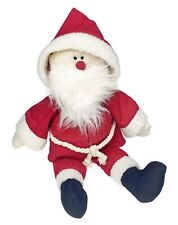 17” Commonwealth Hooded Santa Claus Plush Figurine Christmas Toy Vtg 80s Plushy picture