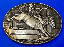 Rodeo Cowboy Horse Roping Riding Blank Award Trophy Belt Buckle by Tony Lama picture