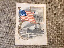 ORIGINAL PRE WWI US MILITARY HOLIDAY CARD - UNUSED picture