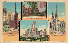 Vintage Postcard, Famous Churches Of New York City, (NYC), NY* picture