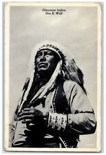 c1930's Cheyenne Indian Don B. Wolf Native American Posted Vintage Postcard picture