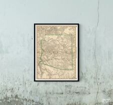 1878-1879 Map of Arizona | Business Atlas | Vintage Arizona Map | Arizona Wall A picture