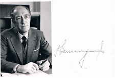 Denmark PM Hilmar Baunsgaard 1920-89 autograph verso signed 3