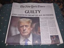 TRUMP GUILTY NEW YORK TIMES 34 COUNTS NEWSPAPER picture