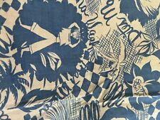 Vintage 50s Rare Fabric. South Pacific. Bali Hai Movie Cotton Print Feed Sack. picture