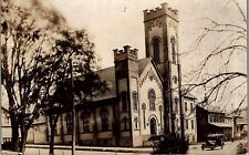 1931 STILES PENNSYLVANIA CHURCH AUTOMOBILES STREET VIEW RPPC POSTCARD 36-191 picture