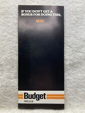 1975 Budget Rent A Car Folder & Receipt Philadelphia Ford Pinto  Vtg picture