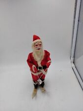 Vintage Santa Skiing 6 inches Tall Hard Plastic Ski Needs  Glued Christmas Decor picture