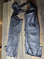 VINTAGE Harley Davidson Leather Motorcycle Chaps Mens Large  picture