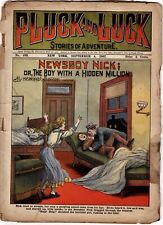 Pluck and Luck No 83,  Newsboy Nick, Or, The Boy With A Hidden..., Sept. 7, 1907 picture