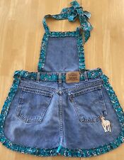 Handmade Upcycled Denim Western Apron Horse Country Cowgirls Horse Lover Levis picture