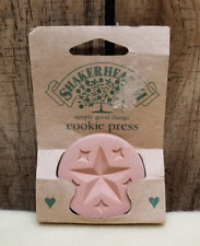 Vintage Shaker Hearth Wilton Ceramic/terra cotta Cookie Press Barn Star NEW NIP picture