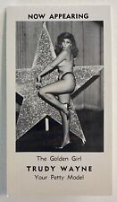 The Golden Girl Trudy Wayne Table Tent - Stripper Burlesque Show - Pretty Model picture