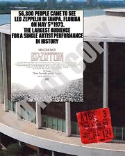 July 1973 Led Zeppelin At Cobo Arena In Detroit Promo Ad Ticket Stub 8x10 Photo picture