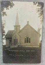 Antique Postcard RPPC REAL PHOTO 1910 Presbyterian Church Dows Iowa picture
