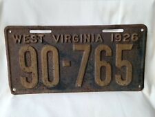 Vintage 1926 West Virginia License Plate 0122L picture