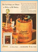 1937 Briggs Lorillard Pipe Tobacco 30s Print Ad Barrel Tin Chess Theme Smoking picture