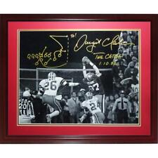 Dwight Clark Autographed San Francisco 49ers (The Catch BW) Deluxe Framed 16x20 picture