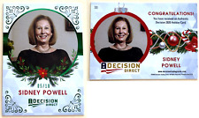 SIDNEY POWELL 2020 DECISION HOLIDAY SERIES GREEN FOIL PARALLEL #05/10 CARD 33 picture
