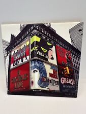 NYC Times Square Broadway Plays Ceramic Art Tile Trivet WICKED GREASE HAIR SPRAY picture